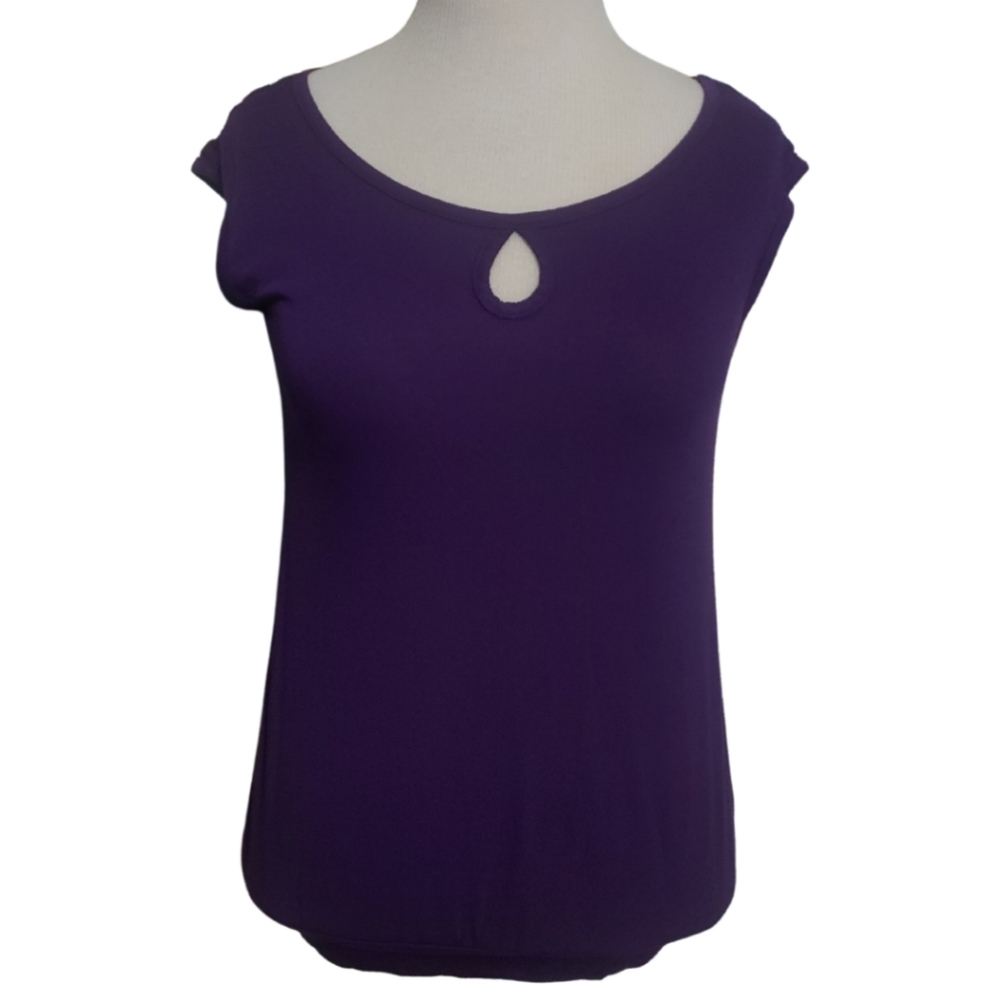 SoSik Purple Flirty Back Top